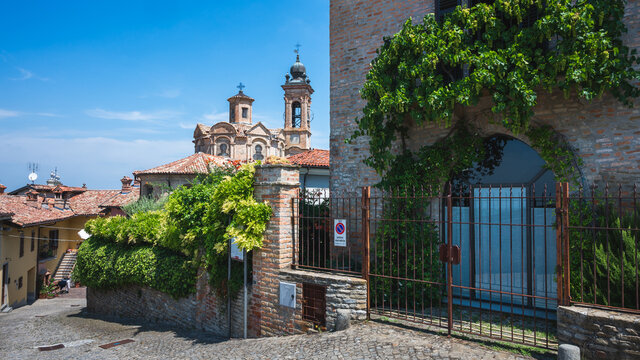 External view of the church of San Michele in Neive, Neive, Piedmont, Italy