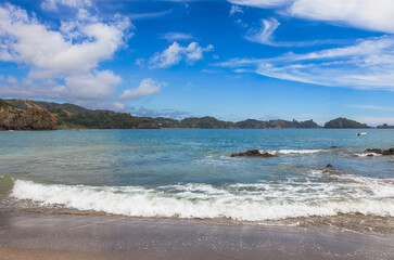 Beach of Whananaki in New Zealand