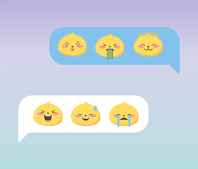 social media chat emoji expresions facial cartoon app