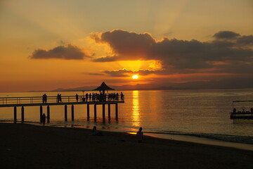Fototapeta premium フサキビーチの夕景