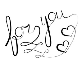 Lettering. Postcard with the inscription 