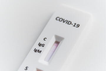 Quick test or diagnostic test to detect Covid-19 or SARS-CoV-2 done by drop blood.  Detects igg and igm by obtaining antibodies. It can be positive or negative.