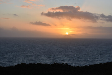 Naklejka premium sunset over the UK Atlantic ocean