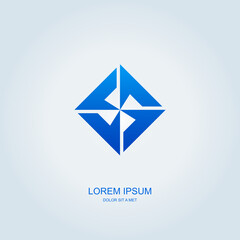 Business abstract vector template design emblem logo, Business technology universal idea