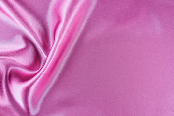 Satin fabric with gentle curves
