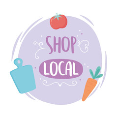 Obraz premium support local business, harvest vegetables fresh shop small market