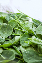 Baby spinach - versatile and nutritious vegetables. super green with antioxidants