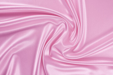 Satin fabric with gentle curves