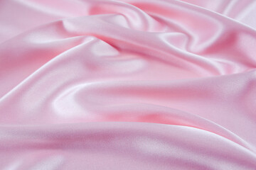 Satin fabric with gentle curves