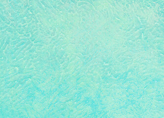 A Teal Stucco-like Texture Created with Acrylic Paint, Pumice, and Colored Pencils