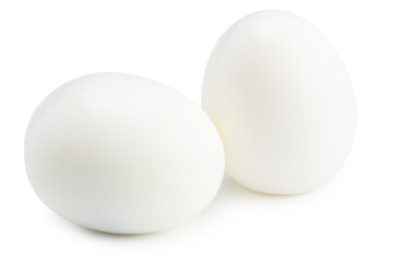 boiled eggs isolated on a white background