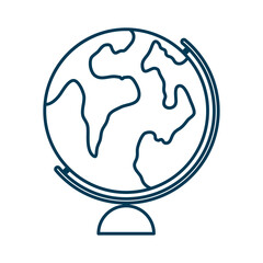 world planet earth school supply icon