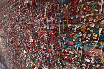 Public Old Brick Wall and Bubble Gum