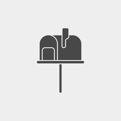 Fototapeta premium Mail box vector icon sign symbol