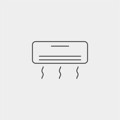Fototapeta premium Air conditioner vector icon sign symbol