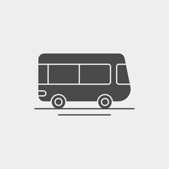 Obraz na płótnie Canvas Bus vector icon sign symbol