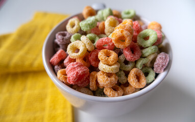 colorful breakfast cereal