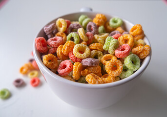 colorful breakfast cereal