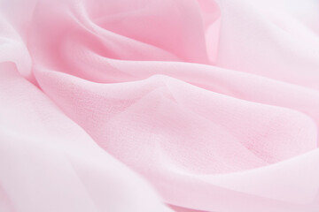 Satin fabric with gentle curves