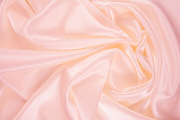 Satin fabric with gentle curves