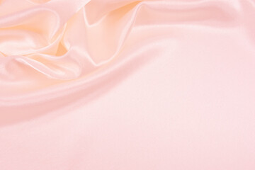 Satin fabric with gentle curves
