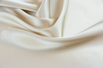 Satin fabric with gentle curves