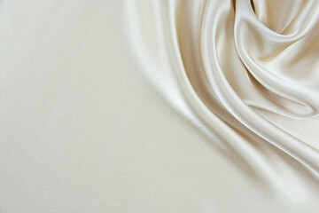 Satin fabric with gentle curves