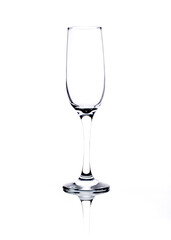 Outline of a Champagne Flute on  a white background