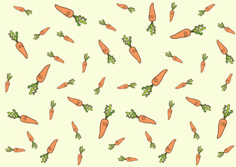 carrot pattern design. Vector Illustration for fabric, print.
