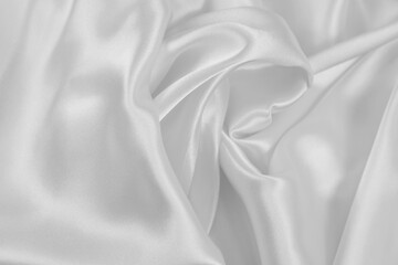 Satin fabric with gentle curves