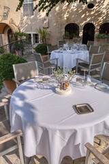 Beautifully served table in a restaurant