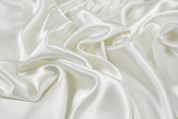 Satin fabric with gentle curves
