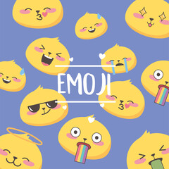 social media emoji expressions faces feeling cartoon