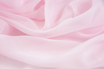 Satin fabric with gentle curves