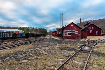 Obraz premium Derelict Maintenance Shops - Abandoned East Broad Top Railroad - Pennsylvania