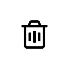 trash can icon on white background