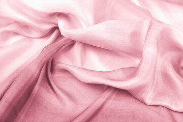 Satin fabric with gentle curves