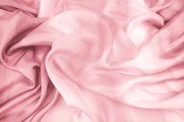 Satin fabric with gentle curves