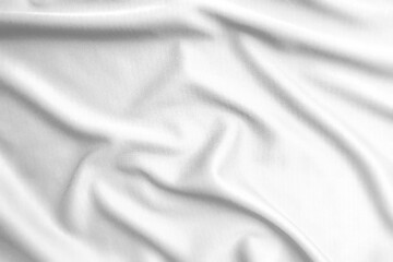 Obraz premium Abstract white fabric texture background. Wavy white cloth.