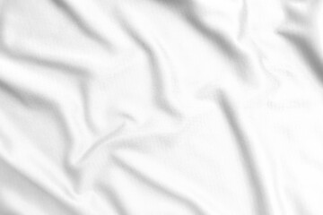 Fototapeta premium Abstract white fabric texture background. Wavy white cloth.