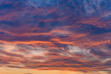 beautiful clouds in the sunset time