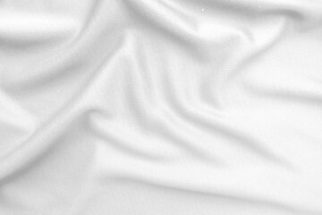 Naklejka premium Abstract white fabric texture background. Wavy white cloth.