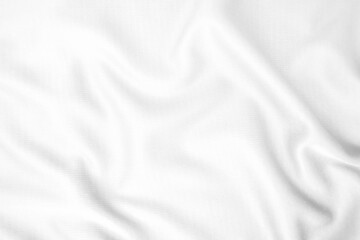 Abstract white fabric texture background. Wavy white cloth.