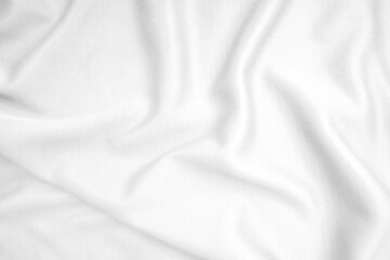 Abstract white fabric texture background. Wavy white cloth.