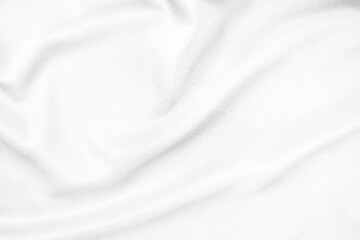 Abstract white fabric texture background. Wavy white cloth.