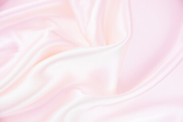 Satin fabric with gentle curves
