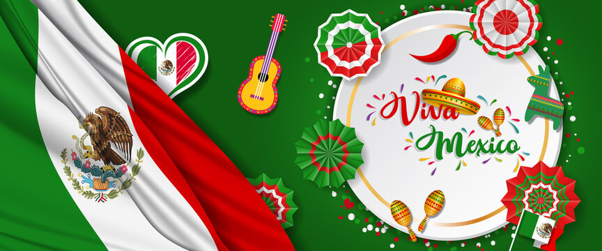 Mexico Independence Day (Viva Mexico). vector de Stock | Adobe Stock