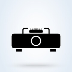 Stove. Simple modern icon design illustration.