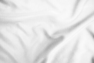 Abstract white fabric texture background. Wavy white cloth.