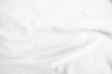 Abstract white fabric texture background. Wavy white cloth.